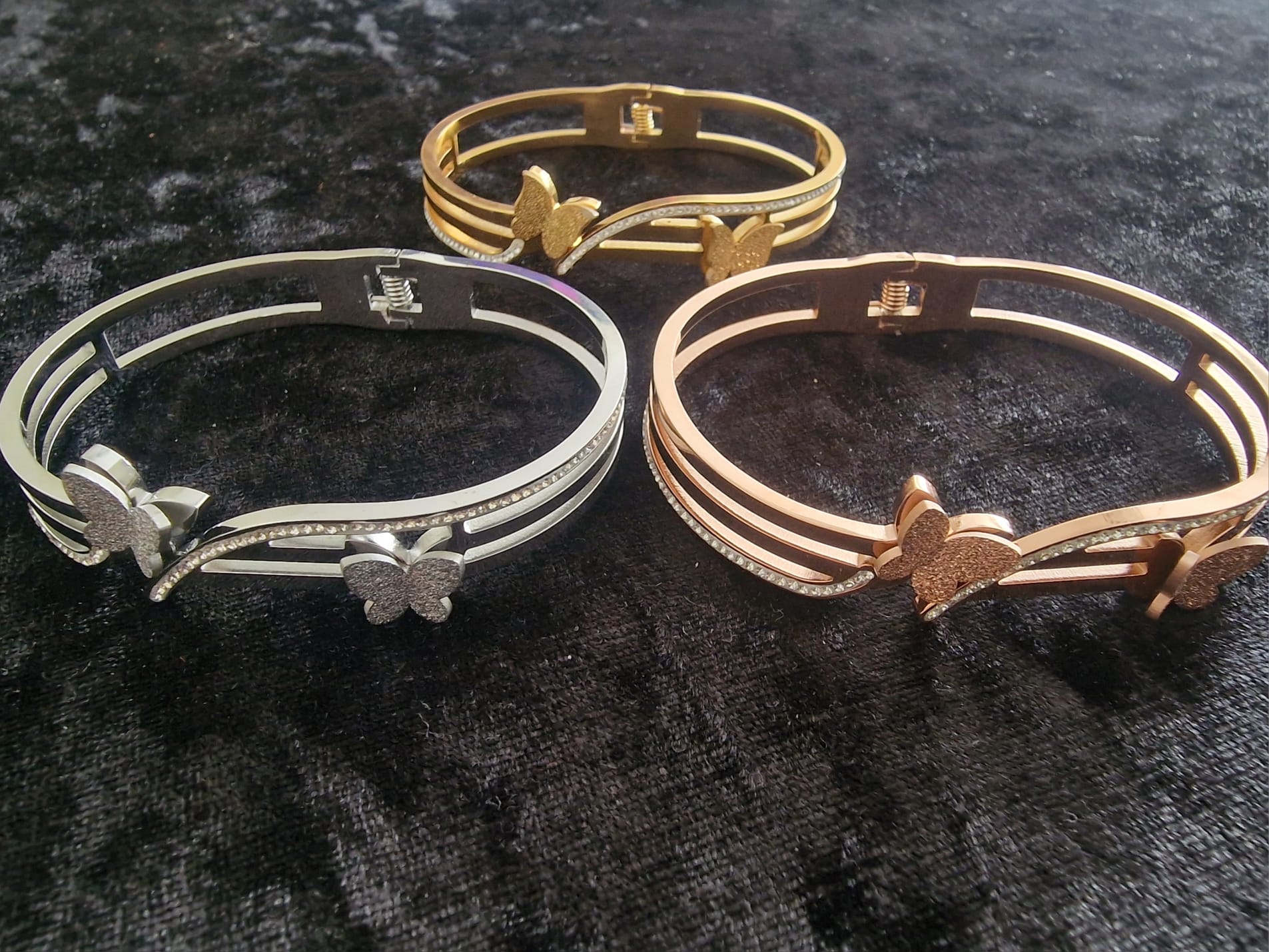 Encrusted Butterfly Bangle