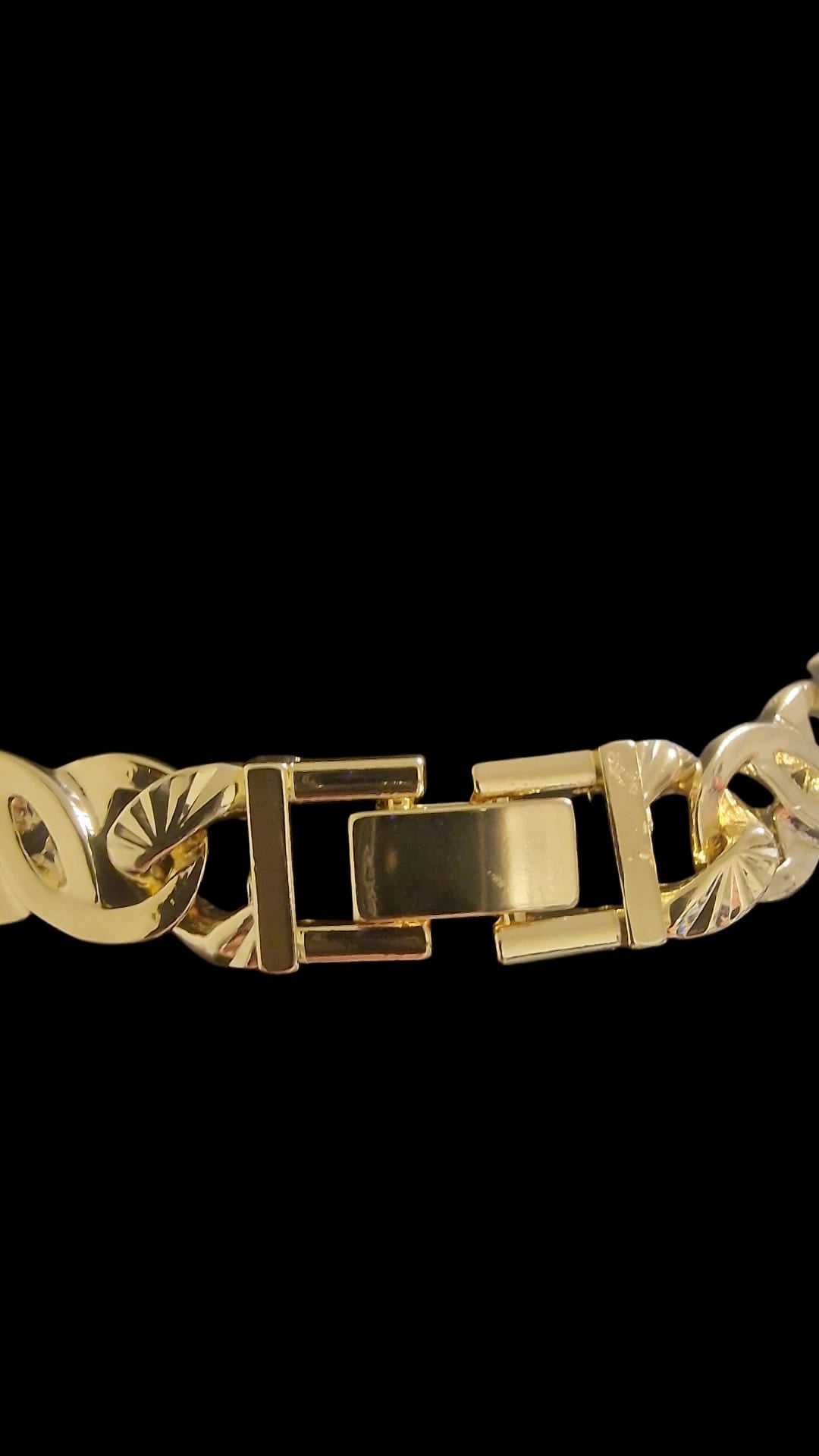 24" Gold Plated Anchor Link Chain & 8 1/2 Matching Bracelet,  Medusa, Romany