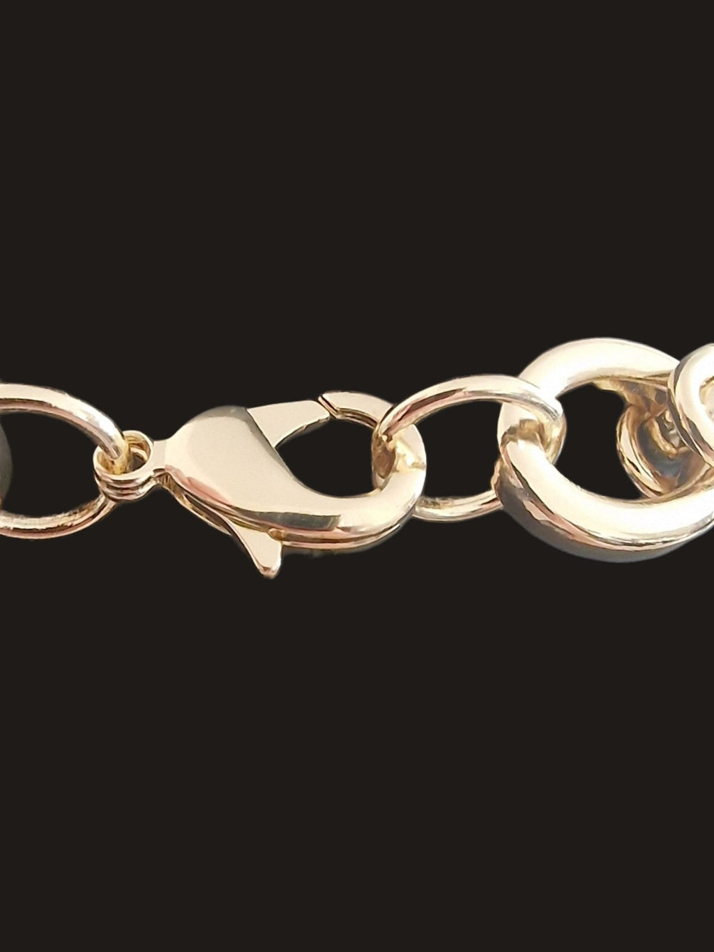 25" (14mm) Gold Plated Chunky Oval Link Byzantine Chain