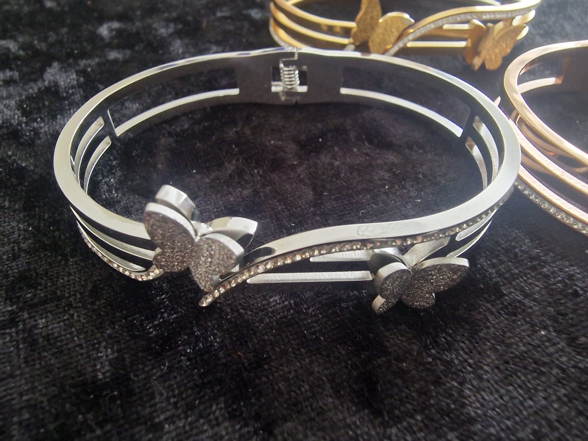 Encrusted Butterfly Bangle