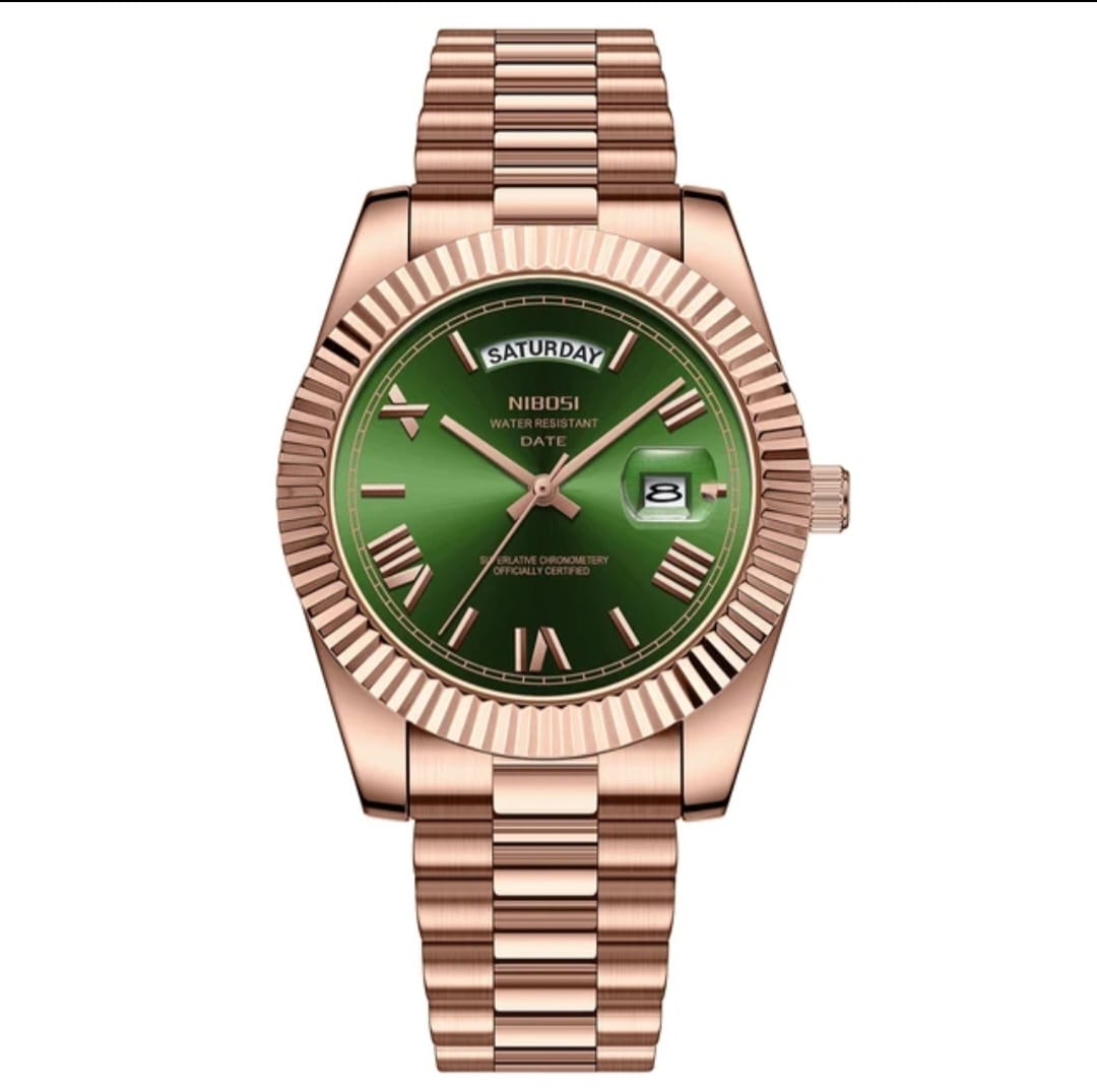 Nibosi 40mm Day Date Watch – Quartz